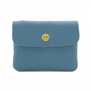 Leather Purse - Dusky Blue